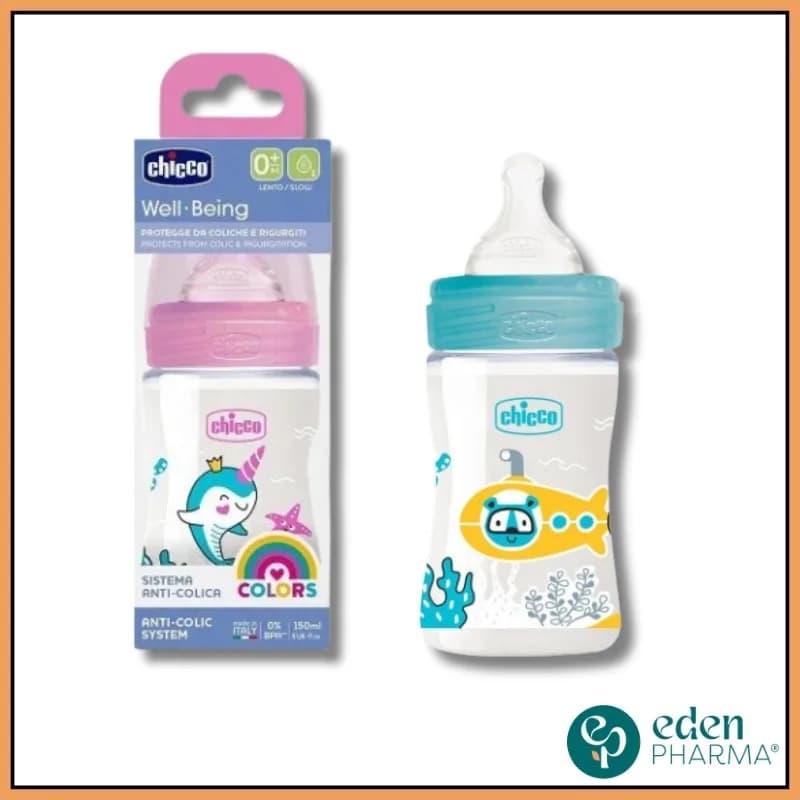 Chicco Biberon Well-Being en Polypropylène 150 ml