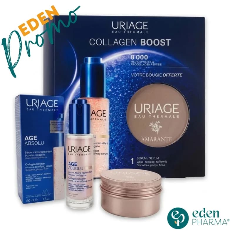 Uriage Coffret Age Absolu Serum Booster Collagene 30 ml + Bougie Offerte