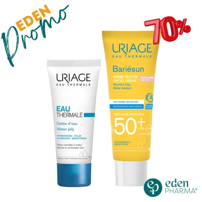 Uriage Gelee D'Eau + Bariesun SPF50+ Teintée Claire -70%