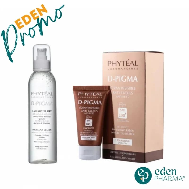 Phyteal Dpigma Ecran Invisible Spf100+eau Micellaire a L'Aloe Vera 150 ml (Offerte)