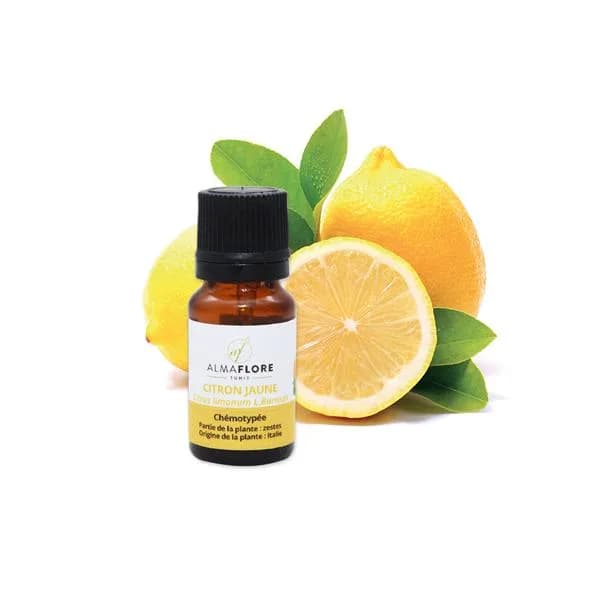 Almaflore Huile Essentielle de Citron Jaune Bio, 10 ml