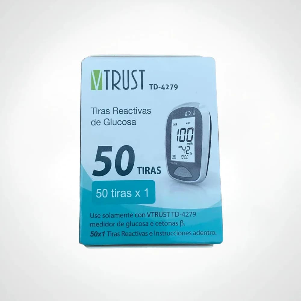V-Trust Bandelettes Glycemie Td-4279 Boite de 50