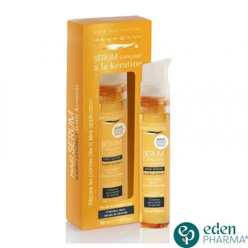 Byphasse Serum Capillaire a la Keratine, Cheveux Secs et Abimes 50 ml