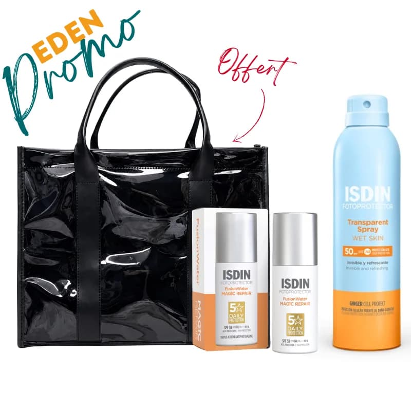 ISDIN Sac Fusion Water Age Repair Invisble SPF50 50 ml + ISDIN Photoprotection Spray Solaire Adulte SPF 50+ 250 ml