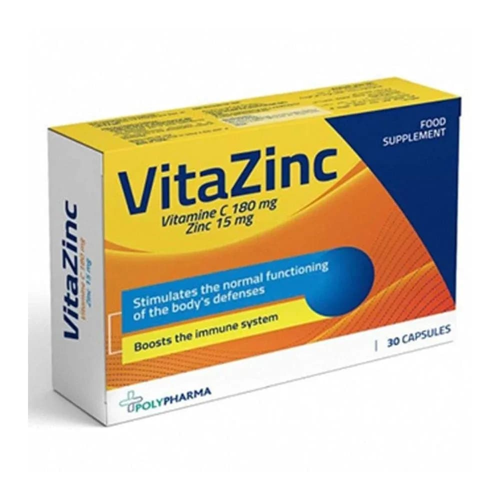 Polypharma Vitazinc Vitamine C 180 mg 30 Gelules