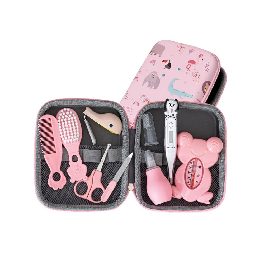 HORIZANE TROUSSE BEBE DE SOINS 9 ARTICLES ROSE