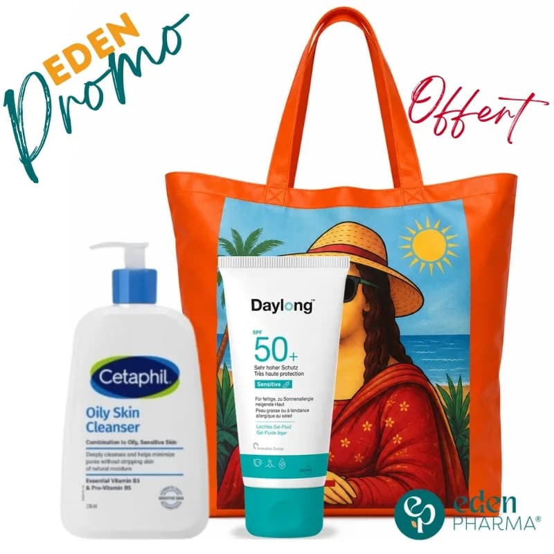 DAYLONG GEL-CREME 50ML + CETAPHIL GEL NETTOYANT OILY SKIN 236ML + SAC OFFERT