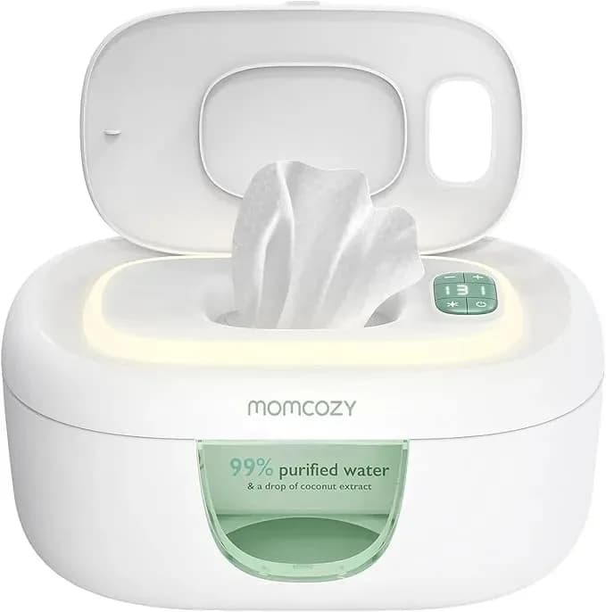 Momcozy Chauffe-Lingettes & Veilleuse Intégrée