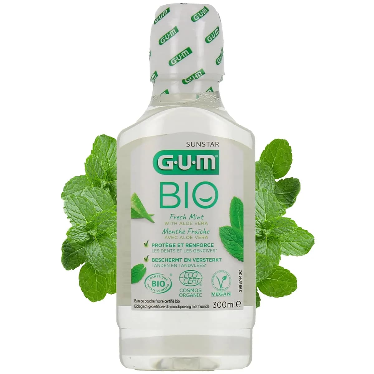 Gum Bain de Bouche Bio Menthe Fraiche Avec Aloe Vera 300 ml