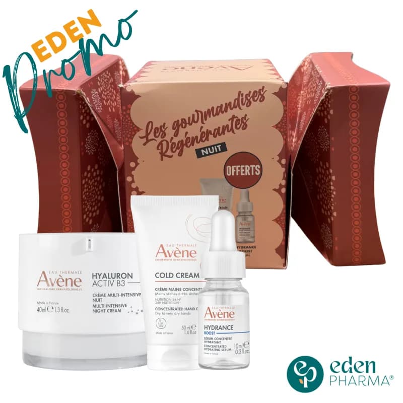 Avene Coffret Gourmandise Creme Nuit Hyaluron Active B3 50 ml + Cold Creme 50 ml + Serum Hydra Boost 10 ml