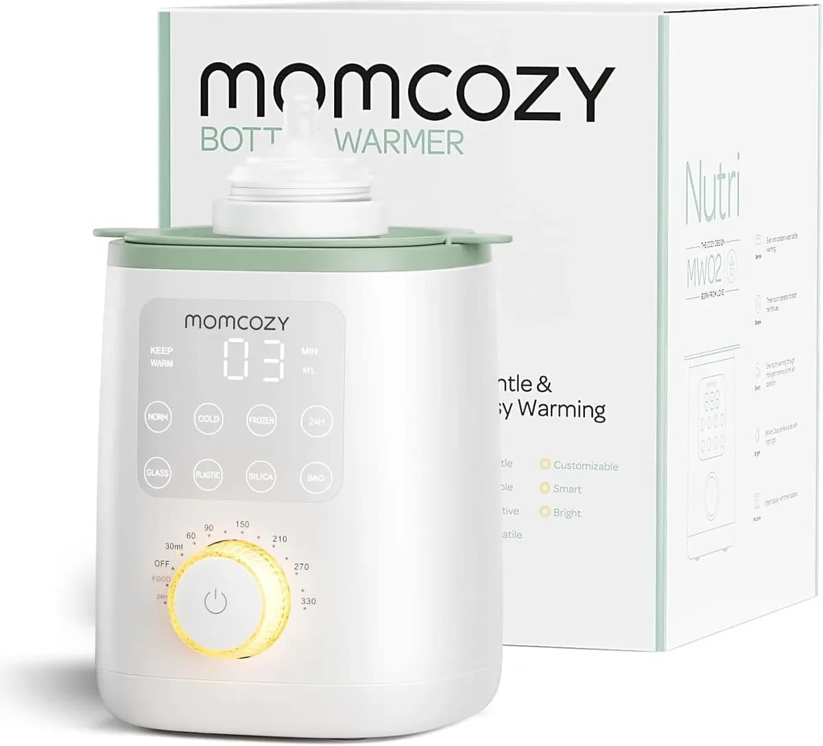 Momcozy Nutri Chauffe-Biberon Intelligent 9-En-1 Avec Veilleuse