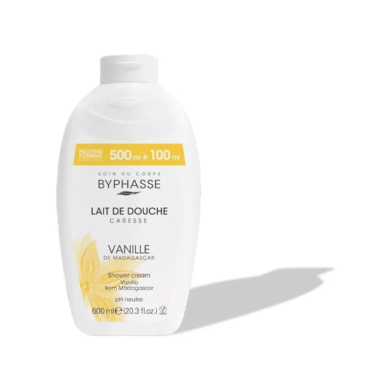 Byphasse Lait de Douche Caresse Fleur de Vanille 600 ml