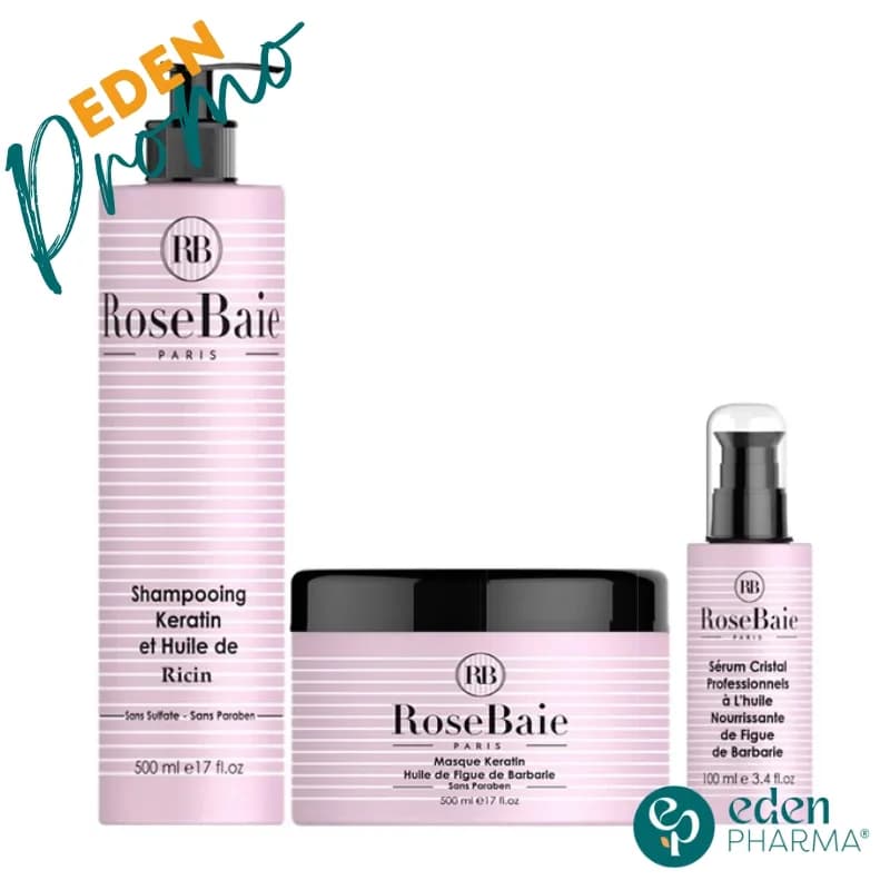 Rosebaie Pack Figue de Barbarie Shampooing Masque et Serum