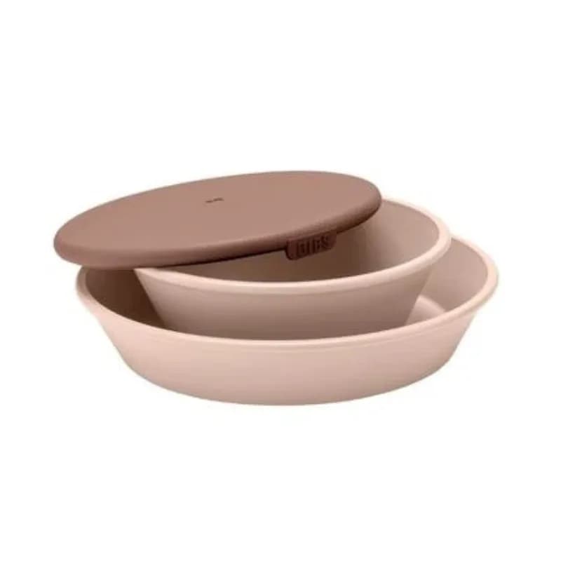 Bibs Mini Meal Dinner Set Lot Dassiettes 3 Pieces Blush