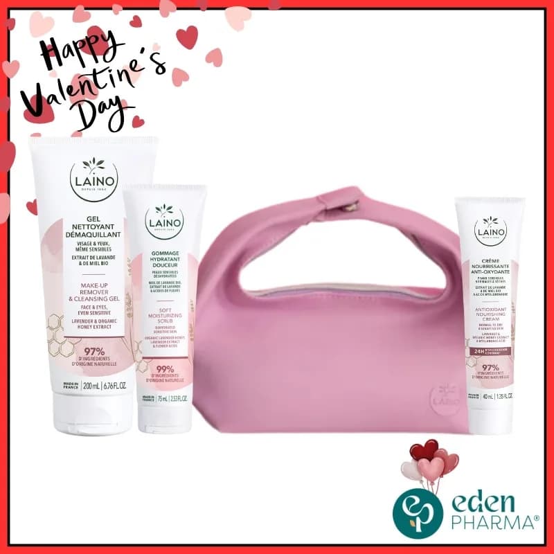 Laino Trousse Rose Routine Peaux Normale a Seche