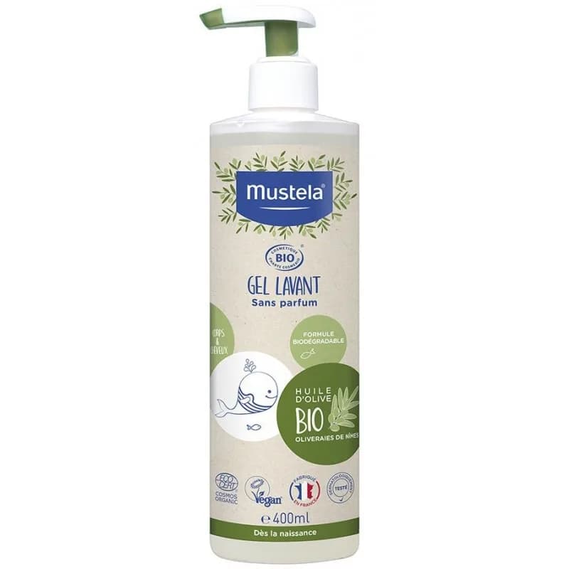 Mustela Bio Gel Lavant Cheveux et Corps 400 ml