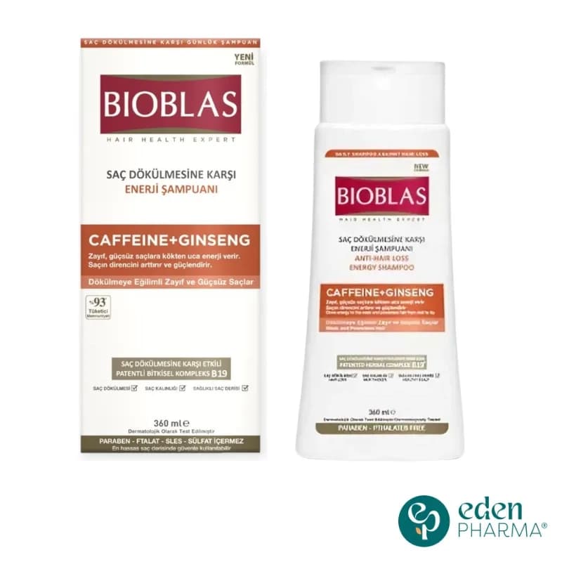 Bioblas Herbal Shampoing Energisant Caffeine+ginseng 360 ml