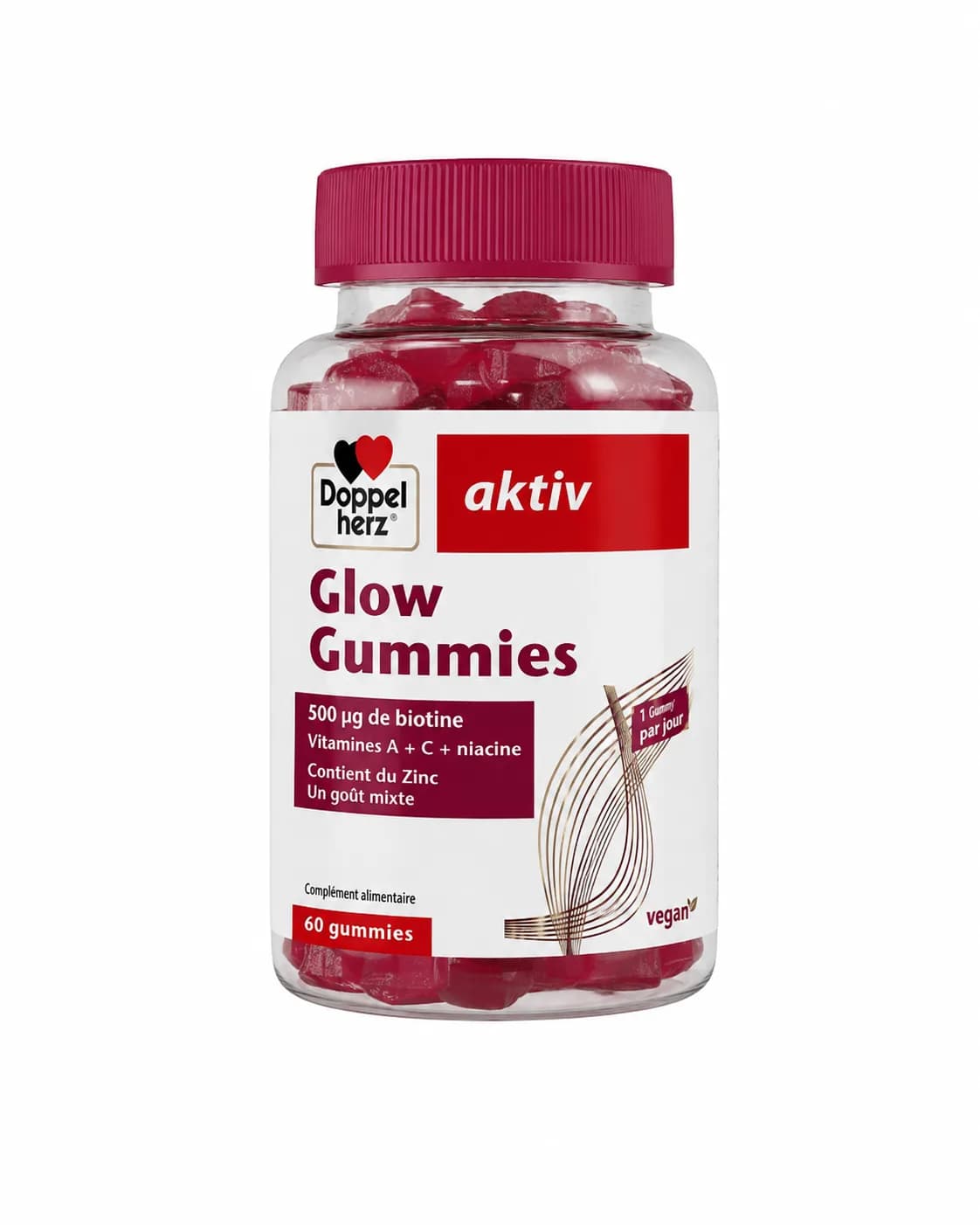 DOPPELHERZ AKTIV GLOW 60 GUMMIES