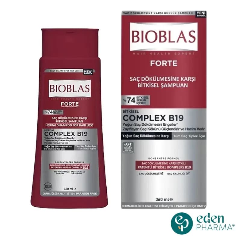 Bioblas Herbal Shampoing Anti Chute Forte Intensive Complex B19 360 ml