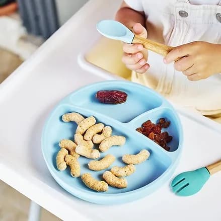 Minikoioi Portions Assiette en Silicone a Ventouses 6 m+
