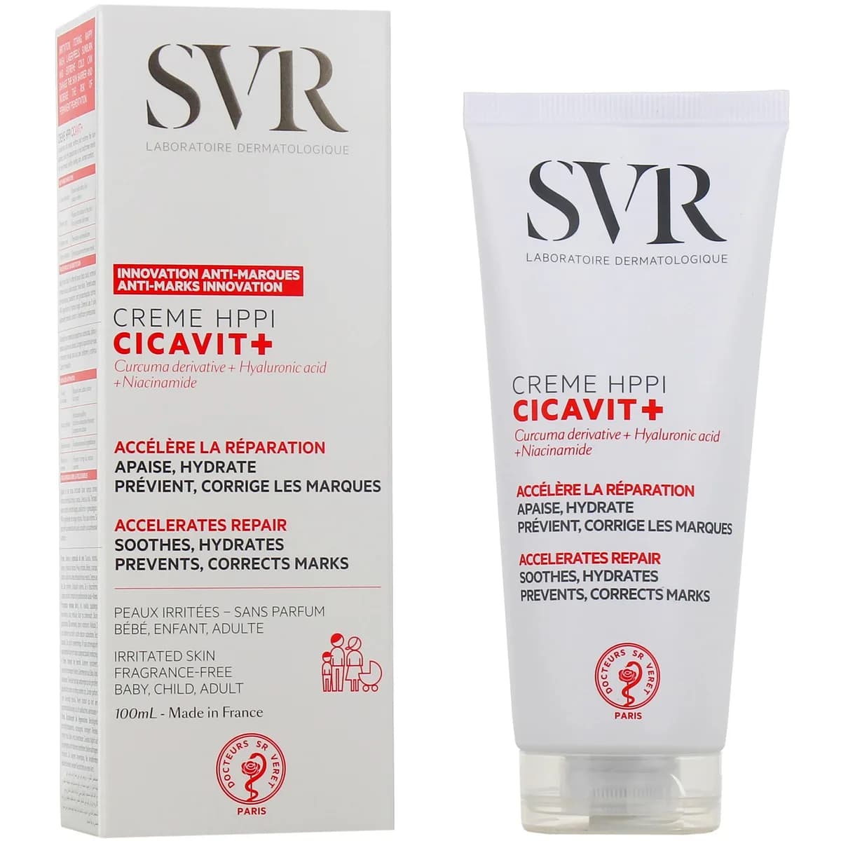 SVR Cicavit+ Creme Hppi Peaux Abimées Soin Cicatrisant et Apaisant 100 ml