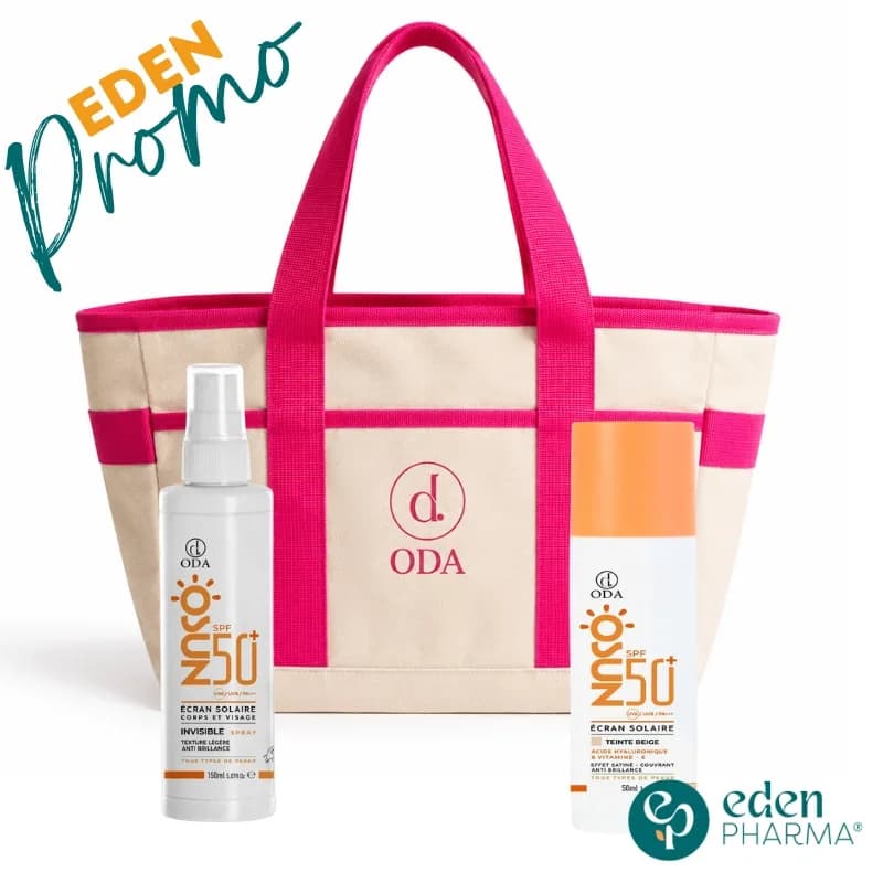 Oda Duo Osun Spray Visage et Corps SPF50+ 150 ml + Teinte Beige SPF50+ 50 ml + Sac de Plage Offert
