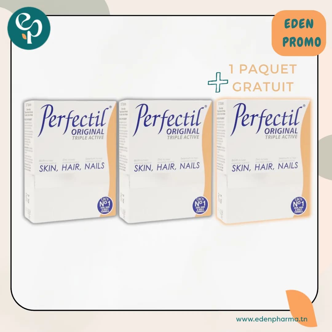 Pack Vitabiotique Perfectil Original Hair Skin Nails 2 Paquets + 1 Gratuit