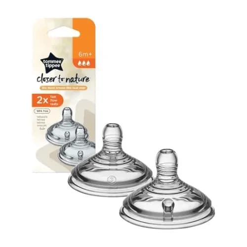 Tommee Tippee Closer To Nature 2 Tetines Debit Rapide 6 m+