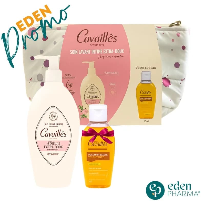 Roge Cavailles Trousse Soin Toilette Intime Extra Doux 250ml+huile Bain Douche Veloutante 75 ml (Offert)