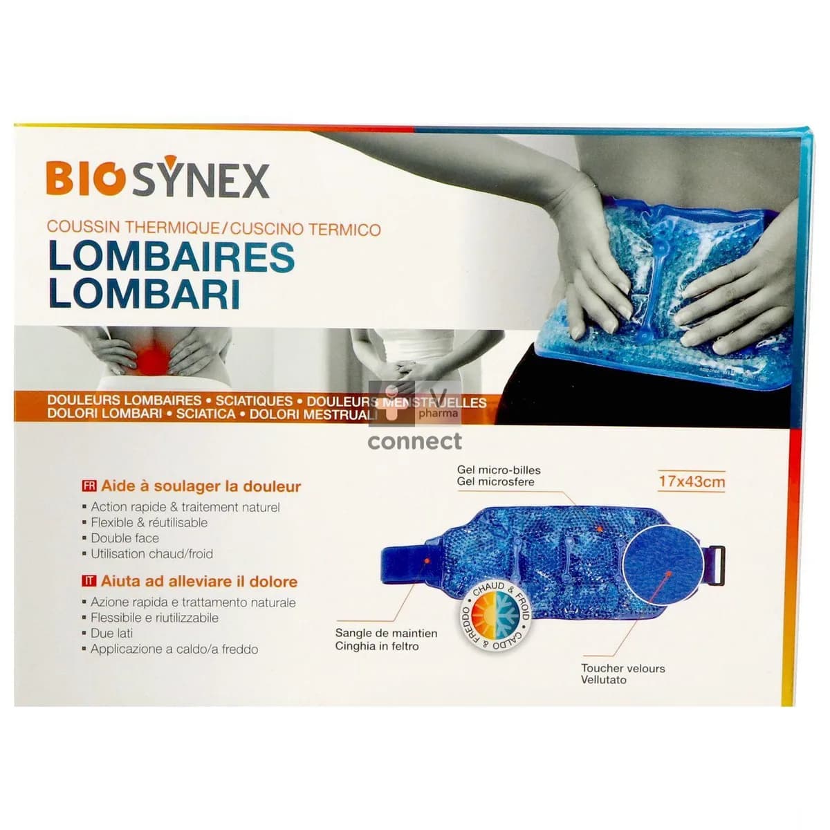 Biosynex Coussin Thermique Lombaires 17x43 cm