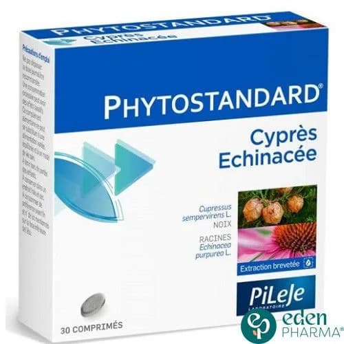 Phytoprevent Phytostandard de Cypres et Echinacee 30 Comprimes