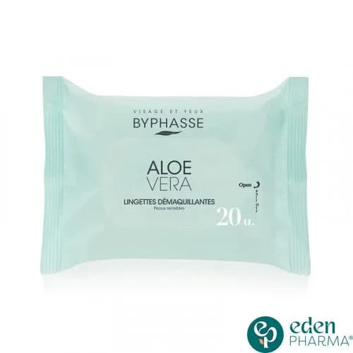 Byphasse Lingettes Demaquillantes Aloe Vera 20 Unites