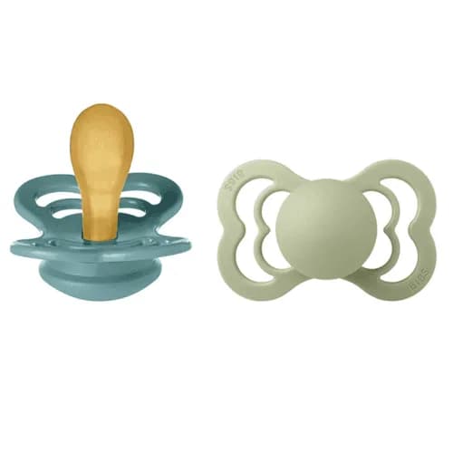 Bibs 2 Sucettes Supreme Pacifier Island Sea Sage Size 2