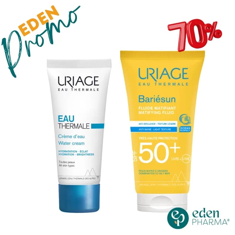 Uriage Creme D'Eau + Bariesun SPF50+ Fluide Mat 70%