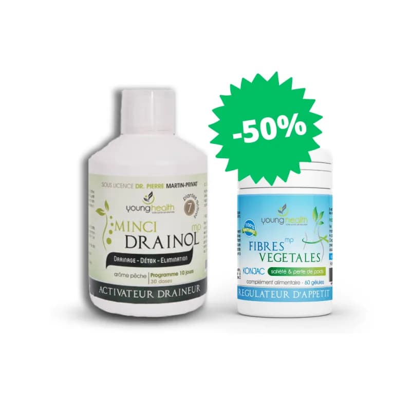 Pack Minceur Minci-Drainol + Fibre Végétale Young Health