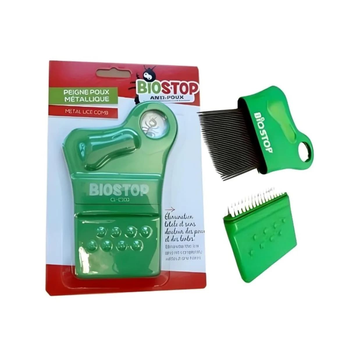 BIOSTOP ANTI POUX PEIGNE MÉTALIQUE AVEC LOUPE