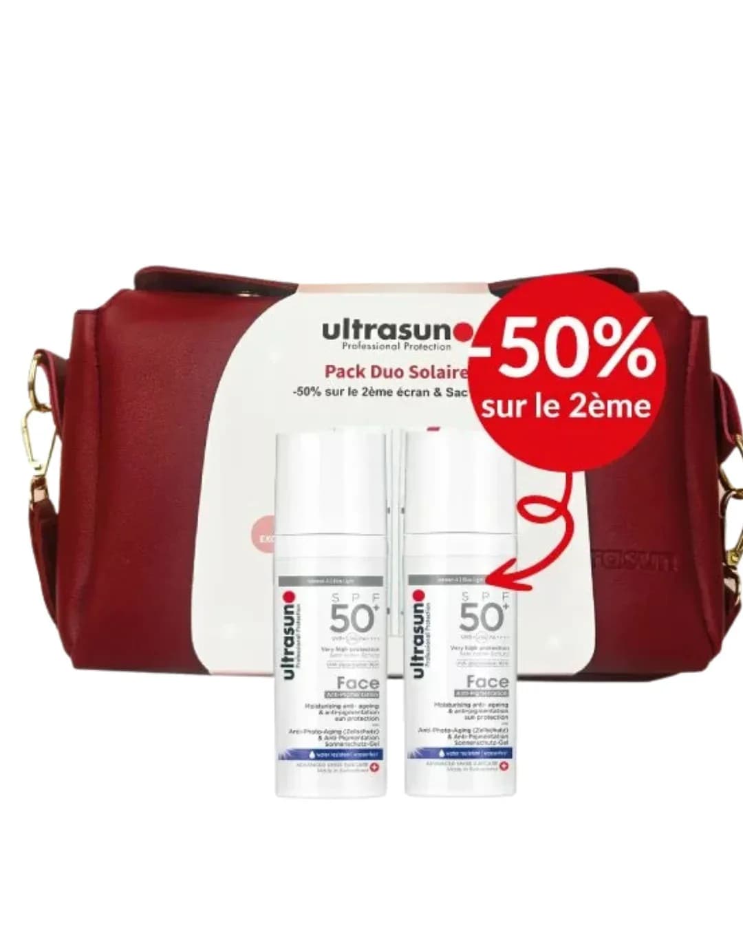 Ultrasun Trousse Matelasse Marron Anti-Age Anti-Tache SPF50+