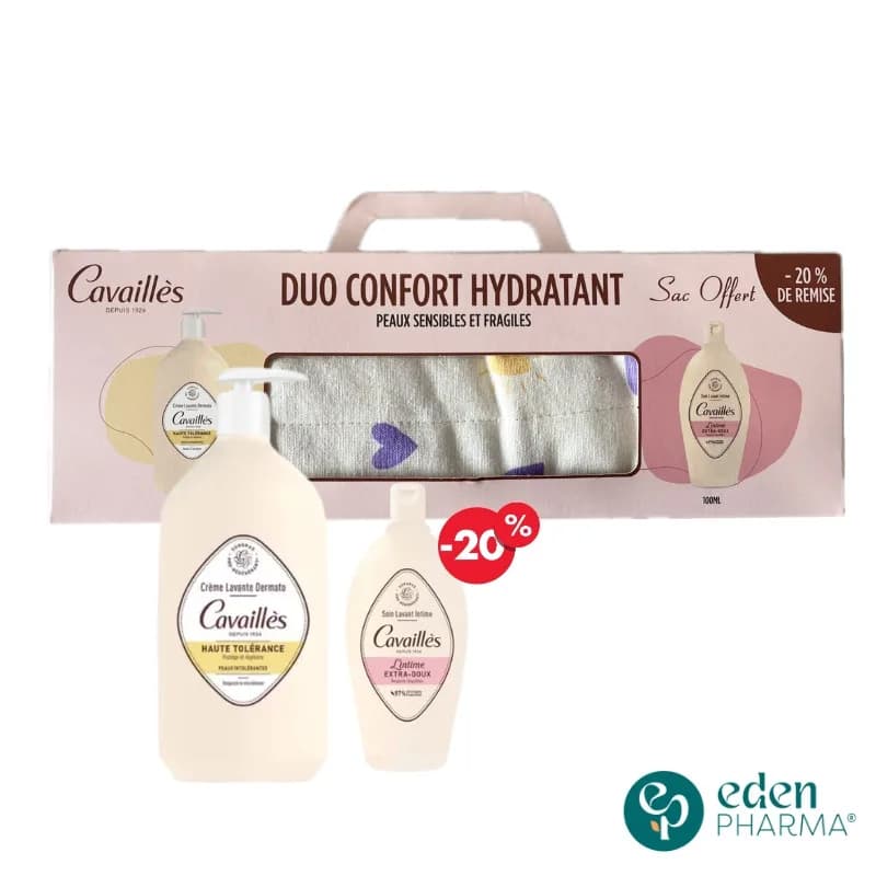 Roge Cavailles Trousse Creme Lavante 500ml+gel Intime Sechresse 100 ml -20% Sac (Offert)