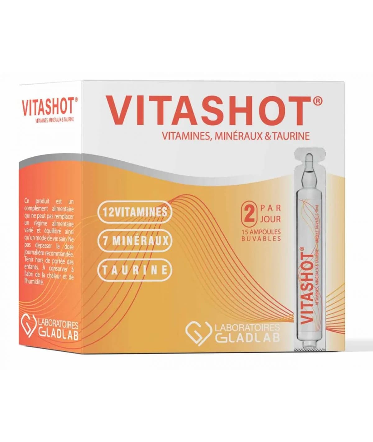 Vitashot 12 Vitamines+ 7 Mineraux 15 Amopules