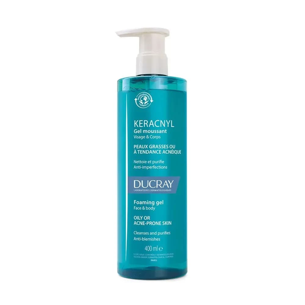 Ducray Keracnyl Gel Moussant Visage Corps 400 ml