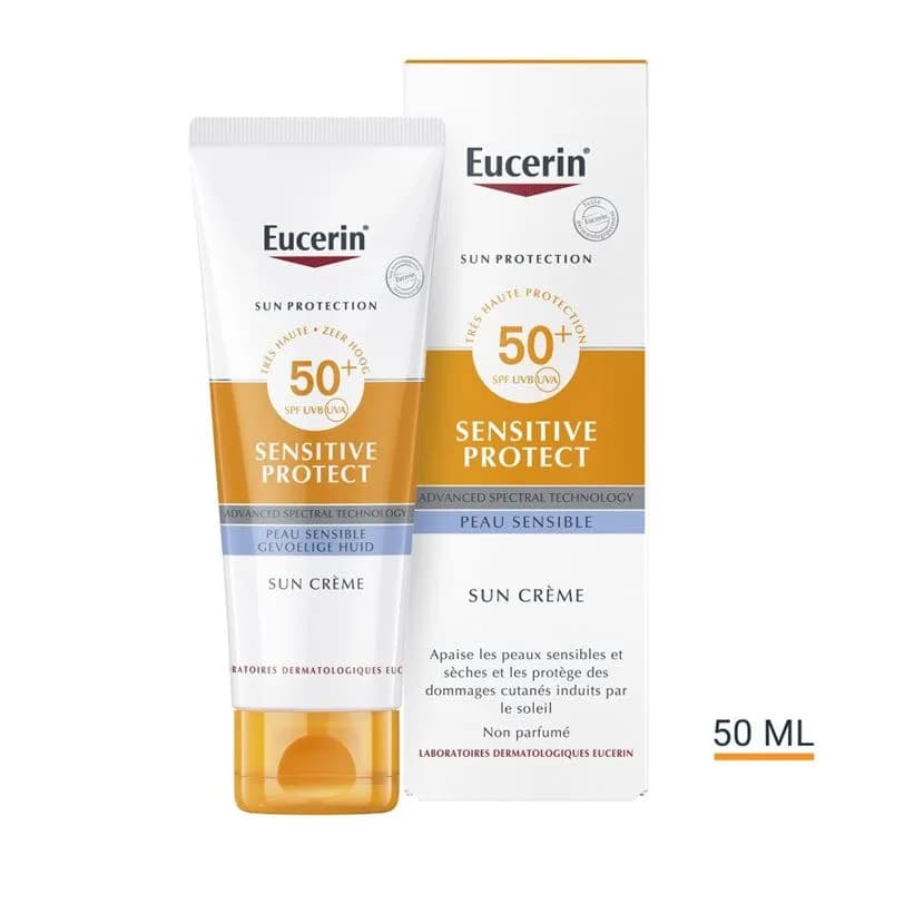 Eucerin Sun Sensitive Protect Creme Tres Haute Protection Visage SPF50+ 50 ml