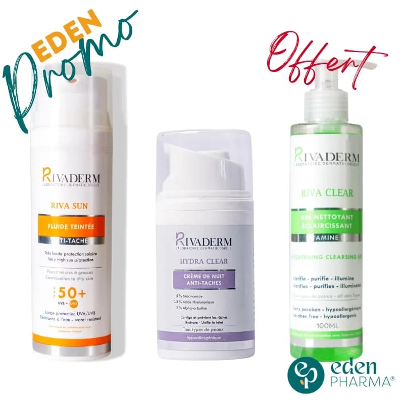Rivaderm Trio Routine Anti-Tache Rivaclear Gel Nettoyant Offert