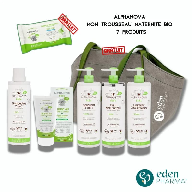 Alphanova Mon Trousseau Maternite Bio 6 Produits
