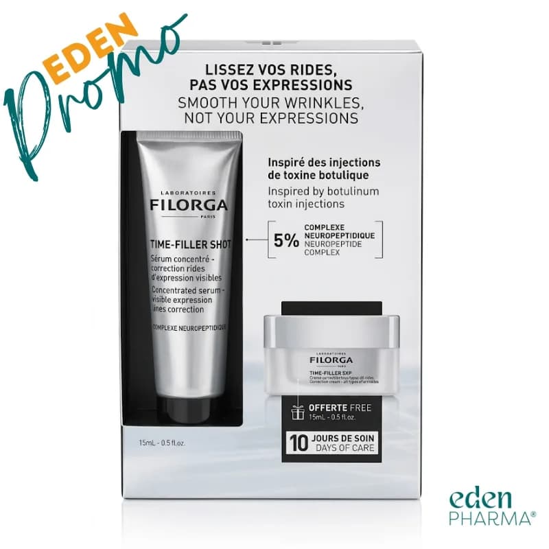 Filorga Coffret Time Filler Shot 5xp + Time Filler Creme 5xp Offert