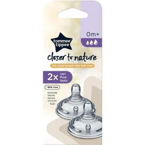 Tommee Tippee Closer To Nature 2 Tetines Debit Variable 0 m+