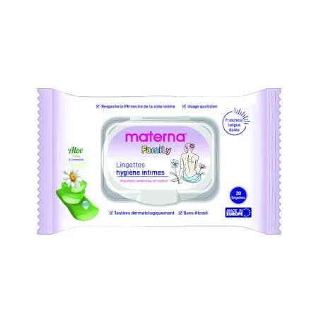 MATERNA LINGETTES INTIME BT/20