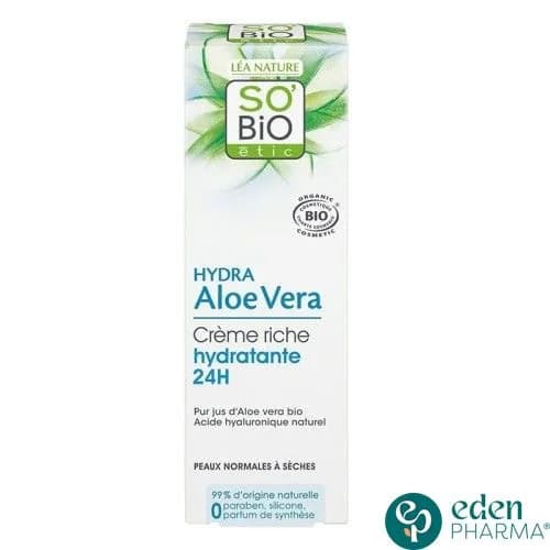 So Bio Hydra Aloe Vera Creme Riche Hydratante 24h Peaux Normales a Seches 50 ml