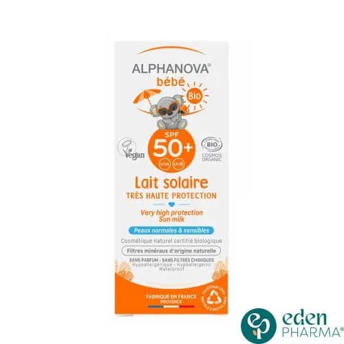 Alphanova Ecran Bebe Bio Lait Solaire SPF50+ 50 gr