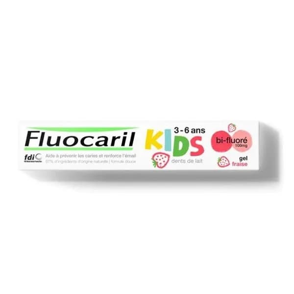 Fluocaril Kids 3-6 Ans Dentifrice Fraise 75 ml