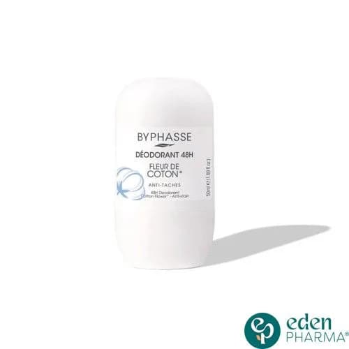 Byphasse Deodorant Roll On Anti Taches Fleur de Coton 50 ml
